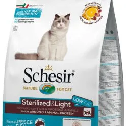 SCHESIR Sterilized Light Per Gatti Adulti Sterilizzati Al Pesce