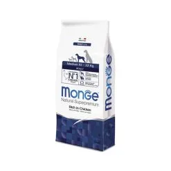 Monge Natural Superpremium Cane Secco Medium Adult Ricco Di Pollo 12 Kg