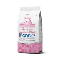 Monge Natural Superpremium Cane Secco Puppy All Breeds Maiale, Riso & Patate 12 Kg