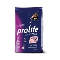 Prolife Cane Secco Grain Free Sensitive Puppy Mini Maiale E Patate 2 Kg
