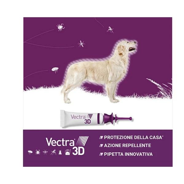 CEVA Vectra 3D Antiparassitario 3 Pipette Per Cani Taglia Piccola&Media&Grande - immagine 3